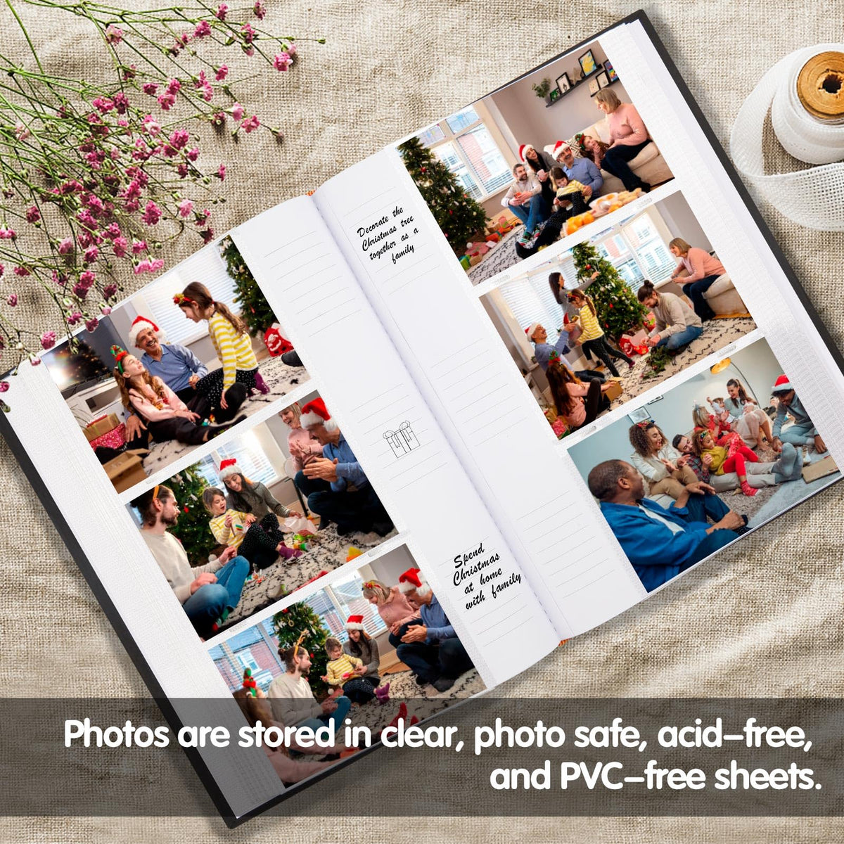 Xfveiwoo acid-free PVC-free pages prevent sticking and dust