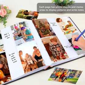 Xfveiwoo clear pocket sleeves protect images while preserving clarity.