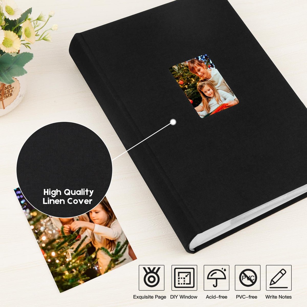 Xfveiwoo inner pocket sleeves keep photos secure and flat