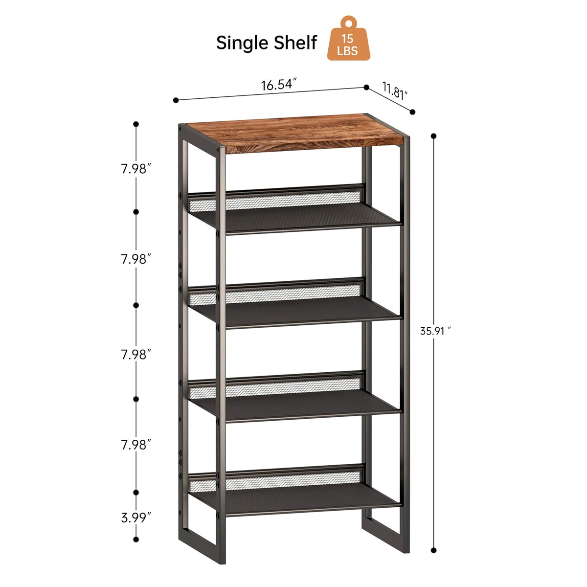 Xiacare 5-tier shelves with breathable mesh promote airflow and reduce odors