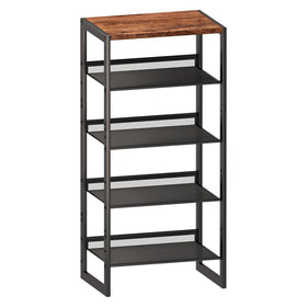 Xiacare 5-tier shoe rack front view shows durable steel framing for organized entryways