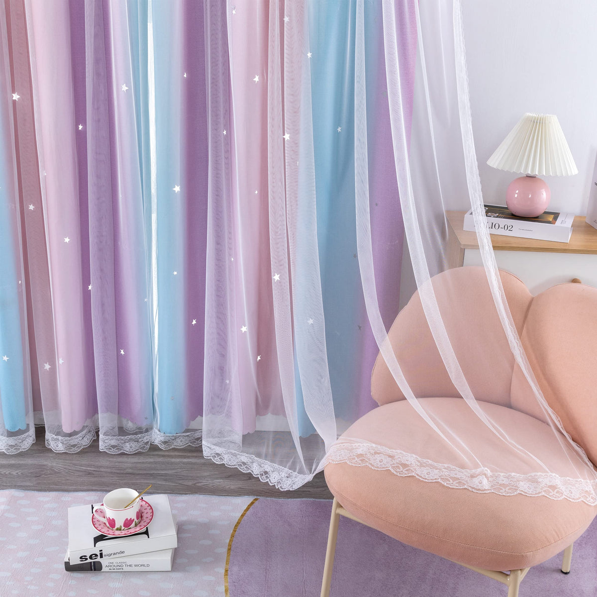 XiDi curtains with 1.6 inch grommets are easy to hang on rods