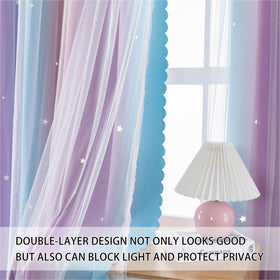 XiDi Dream Star curtain blackout layer blocks light for cozy evenings.