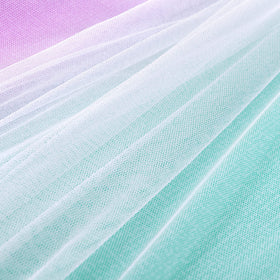 XiDi rainbow unicorn curtains pink purple green palette suits kids' decor ideas.