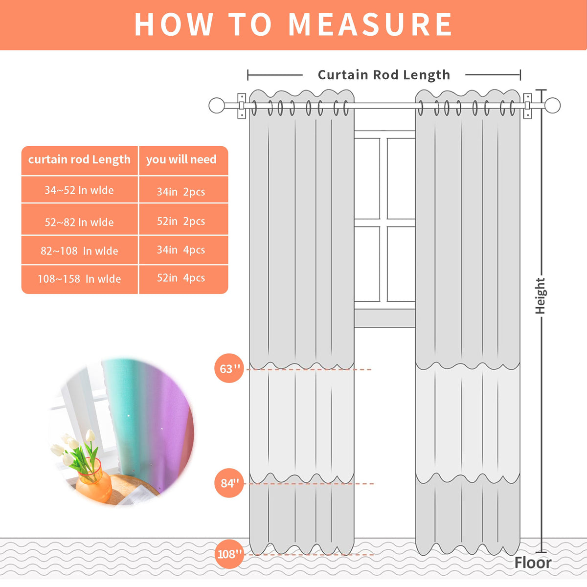 XiDi rainbow unicorn curtains included tiebacks enable adjustable styling.