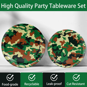 XIENBLOC camo napkins: soft, absorbent, convenient for messy celebrations.