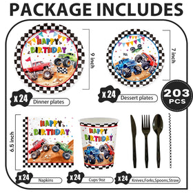 XIENBLOC Monster Truck dessert plates add color and excitement to dessert time