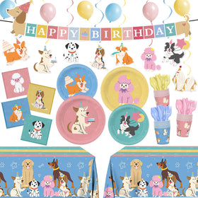 XIENBLOC retro puppy plates 9-inch add festive dinnerware for dog birthdays.