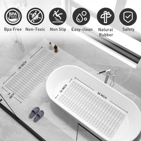 XIYUNTE bath mat with textured surface to enhance grip in showers