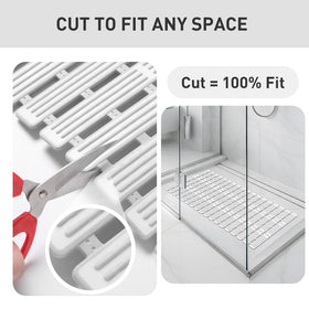 XIYUNTE cut-to-fit mat that adapts to tub or shower layouts