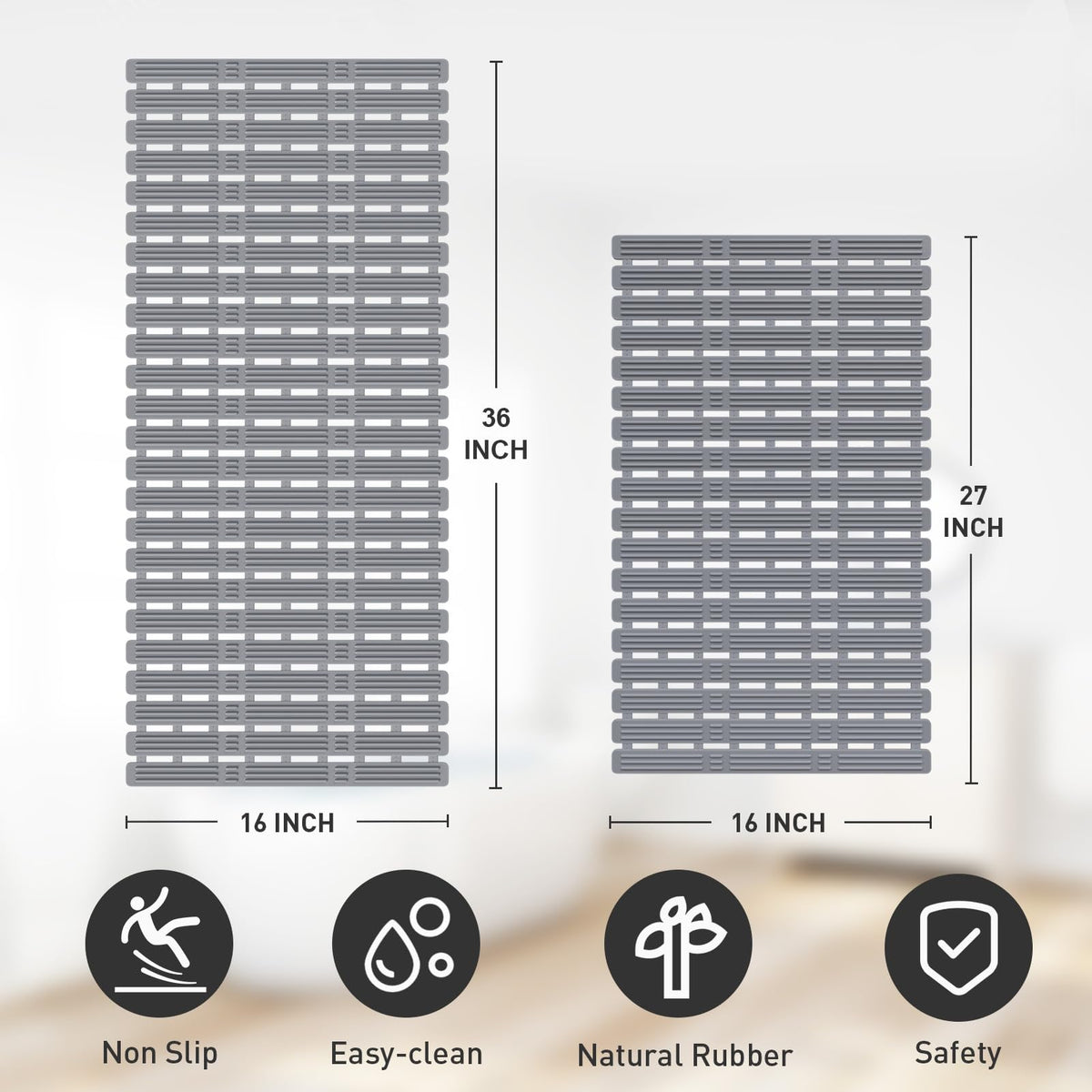 XIYUNTE mat drains water through holes to prevent pooling
