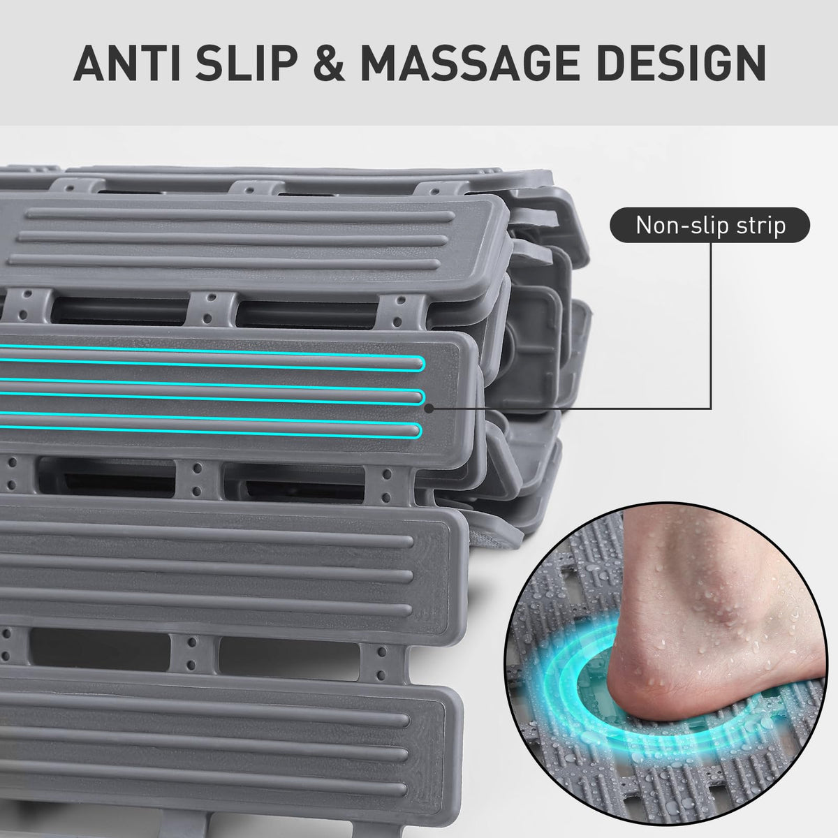 XIYUNTE bath mat easy to rinse and dry after use