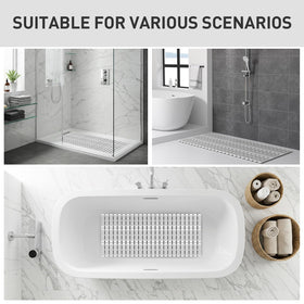 XIYUNTE grey modern bath mat that suits contemporary bathrooms