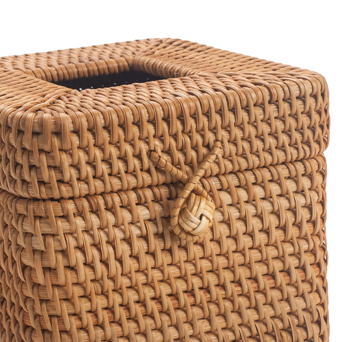 XIMISISE rattan tissue box cover square lid open for easy replacement