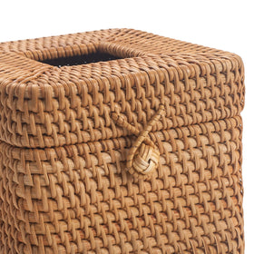 XIMISISE rattan tissue box cover square lid open for easy replacement