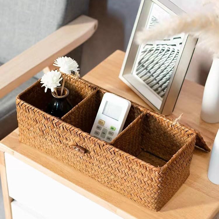 XIMISISE durable seagrass basket with metal frame