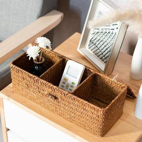 XIMISISE durable seagrass basket with metal frame