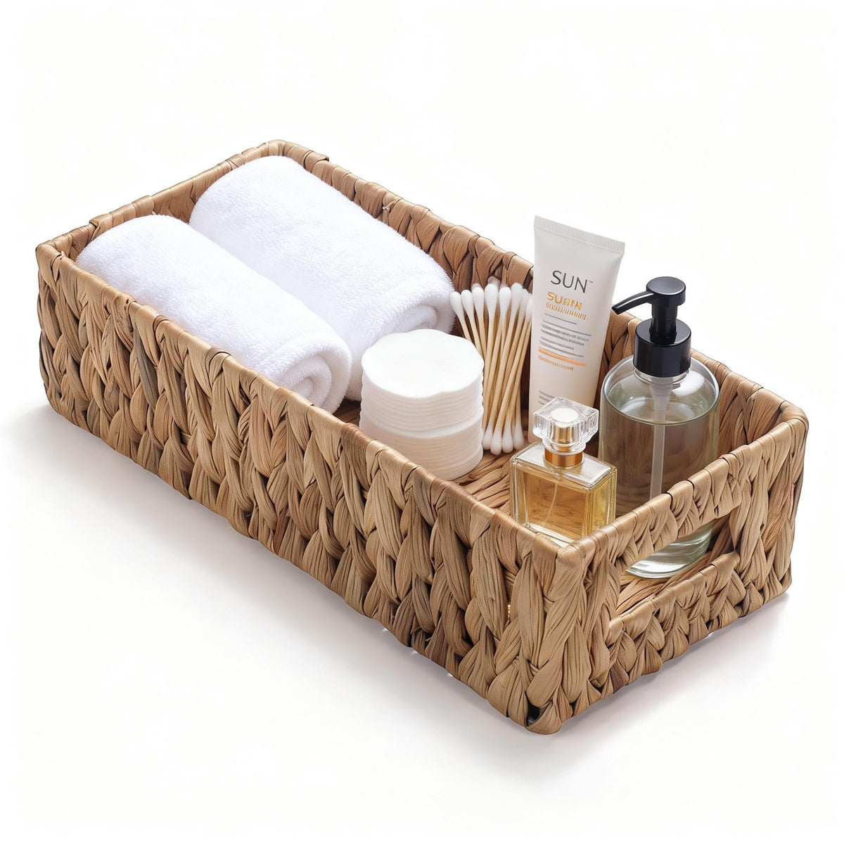 XIMISISE water-hyacinth basket storage on counter for neat surfaces