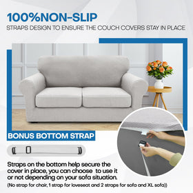 XINEAGE 71-91 inch sofa slipcover drapes smoothly over cushions.