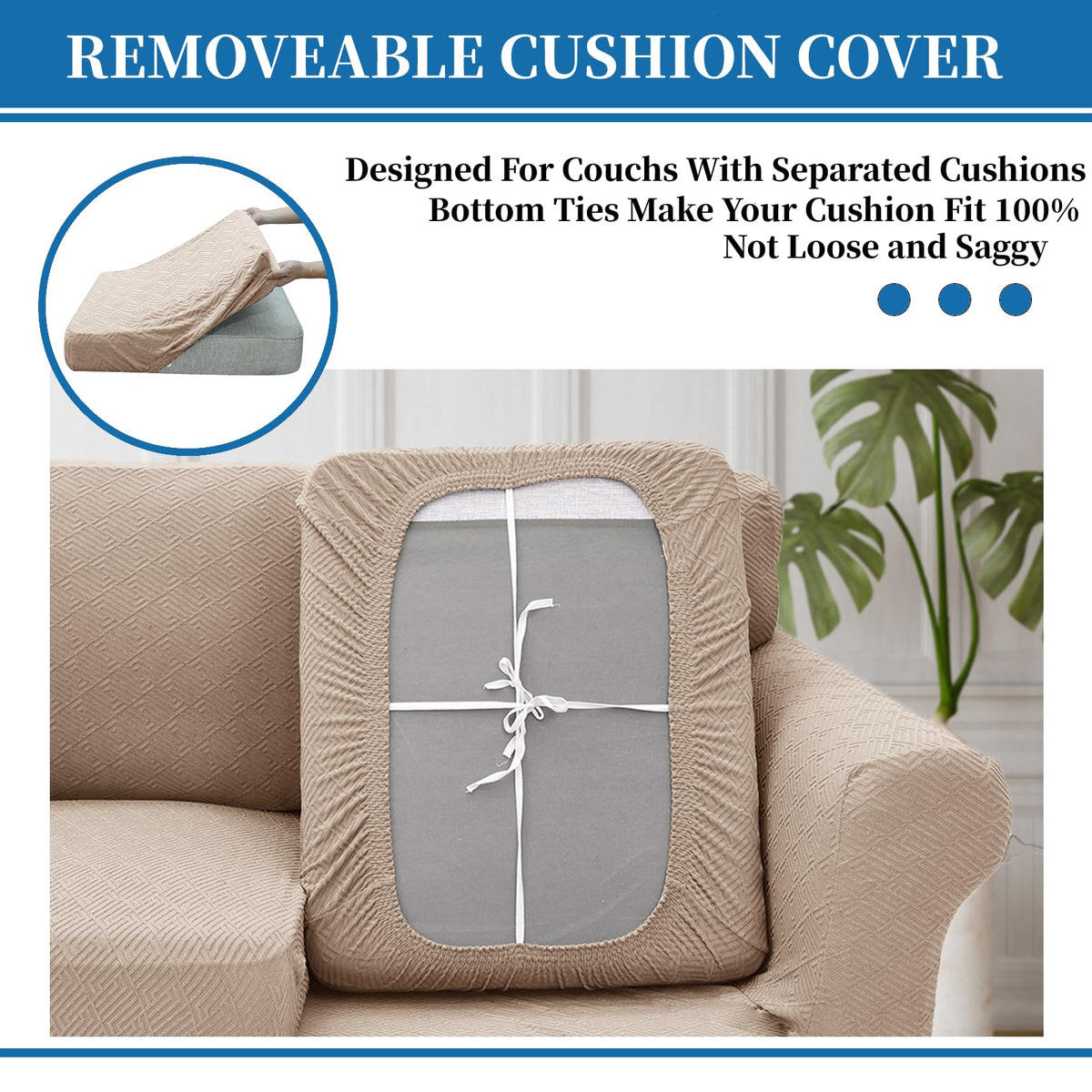 XINEAGE full-coverage protector shields sofa from stains and pet hair.
