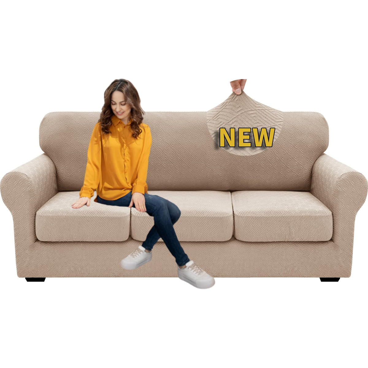 XINEAGE living room styling with the slipcover creates a refreshed space.