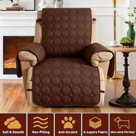 XINEAGE recliner cover side pockets hold remotes, phones, and snacks