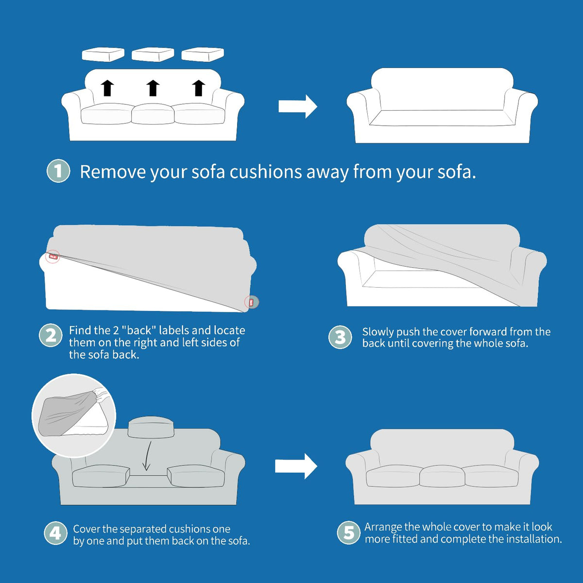 XINEAGE soft breathable stretch fabric for versatile sofa fits.
