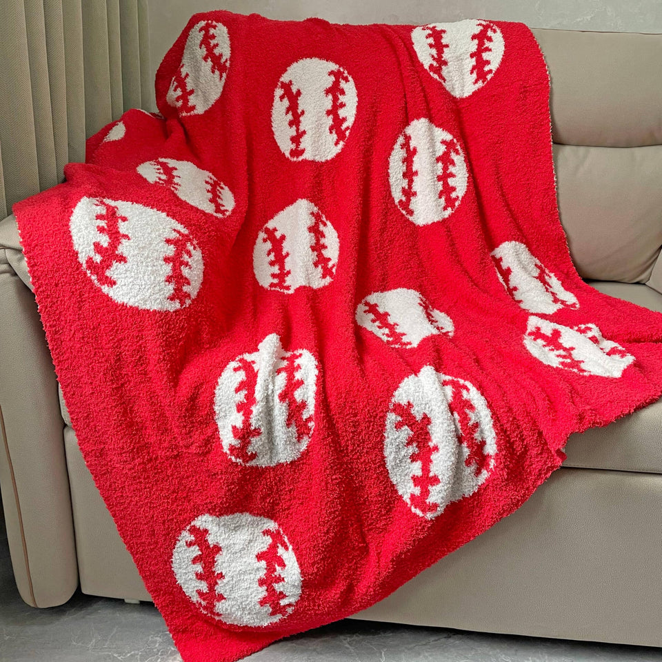 XING7DAY baseball-pattern blanket on bed for soft warmth