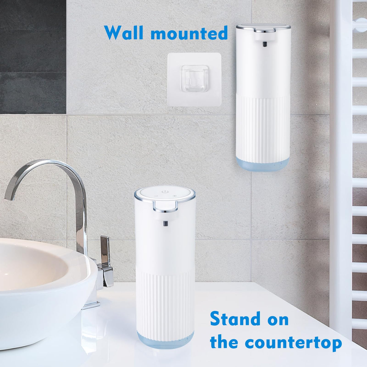 XINKORA wall-mount or countertop installation option for flexible placement.