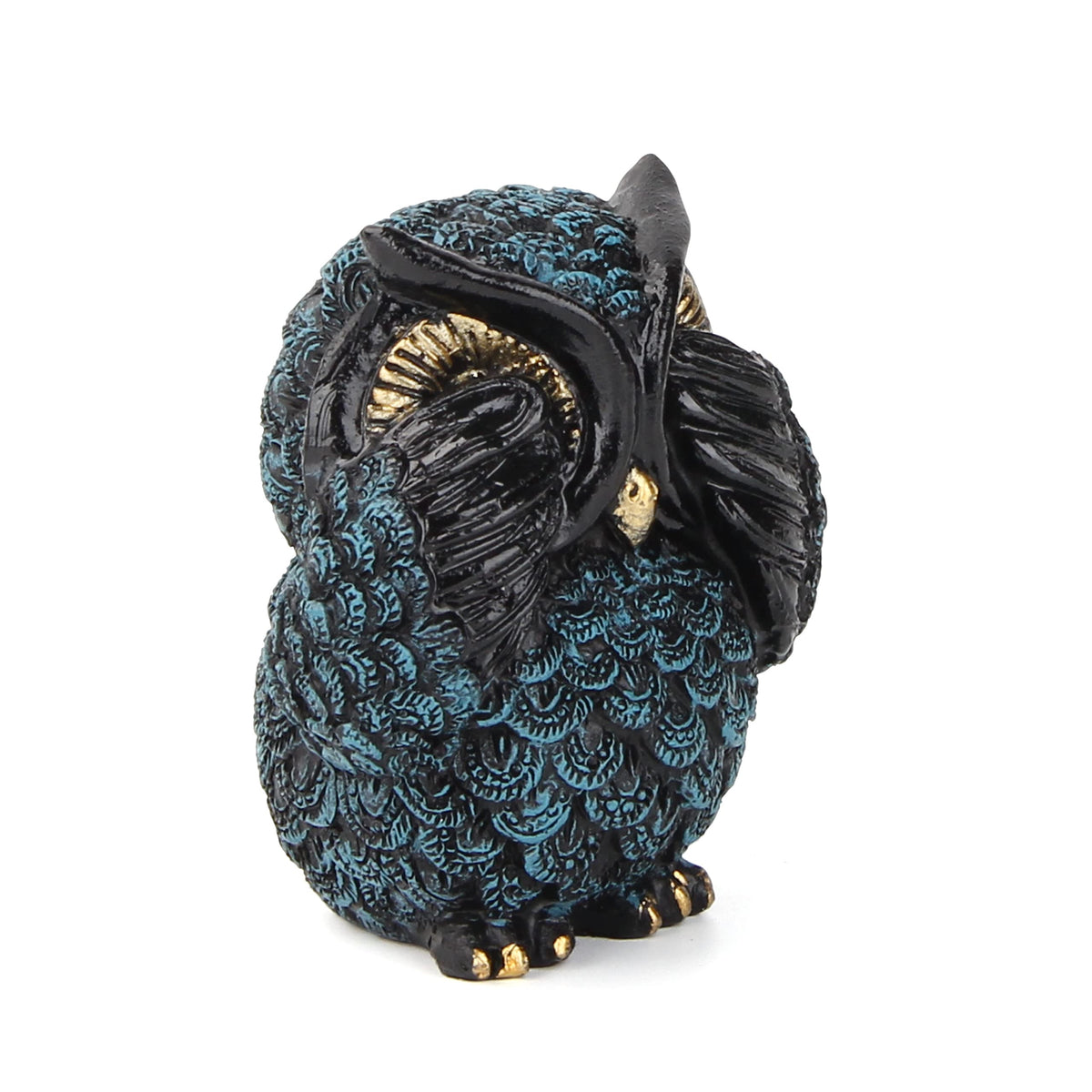 Xintim blue-black-golden owl colors brighten living spaces