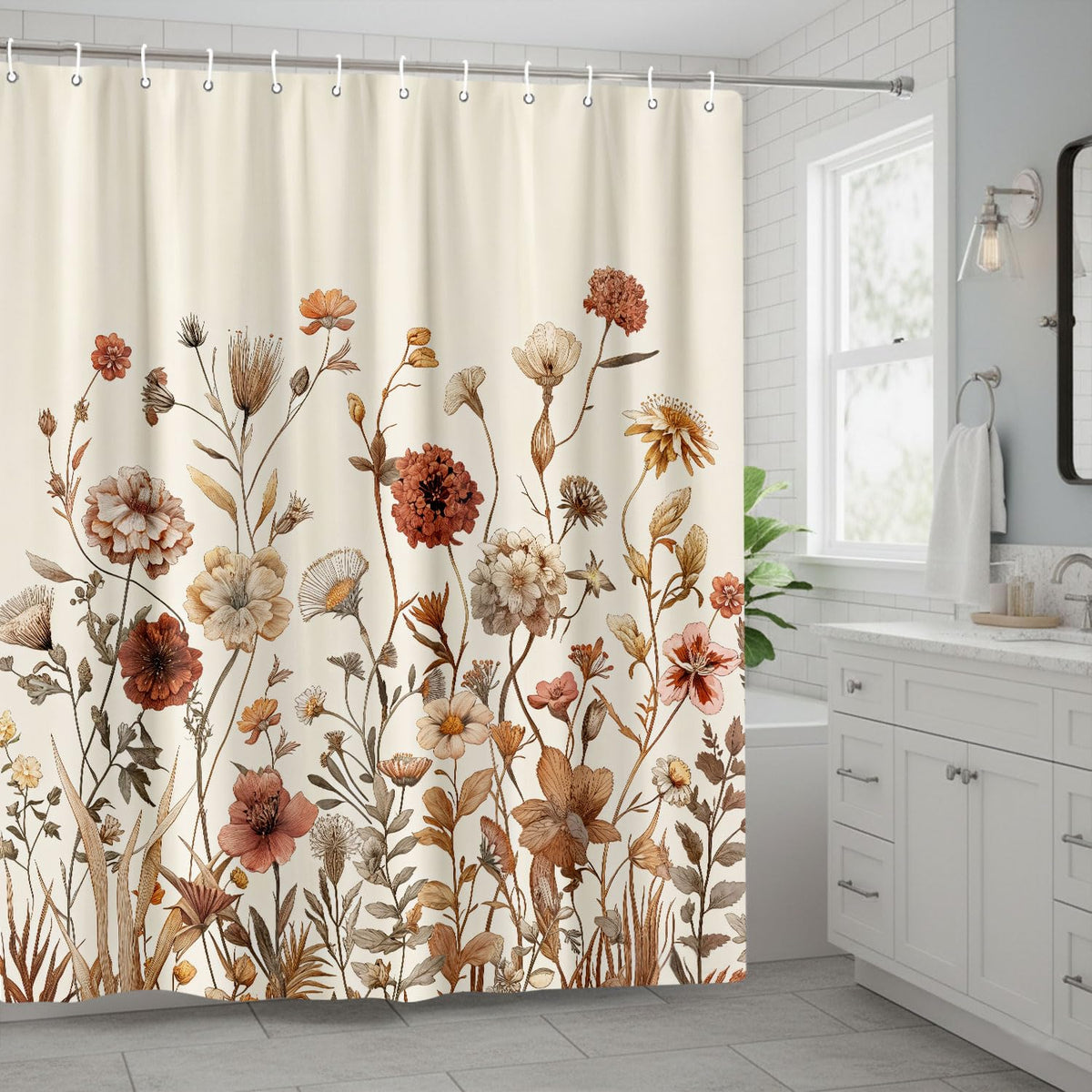 Xioistiy 72x72 curtain with 12 rings for secure, easy installation.