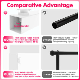 Xiomot white table arch tubes highlight durability and stable support for decor.
