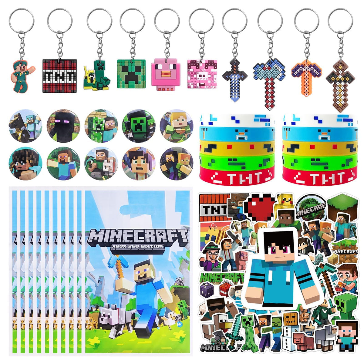 Xioose Pixel stickers 90pcs offer vibrant designs for easy party decoration.
