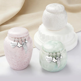 XIUDA handcrafted memorial urn adds a warm touch to any space