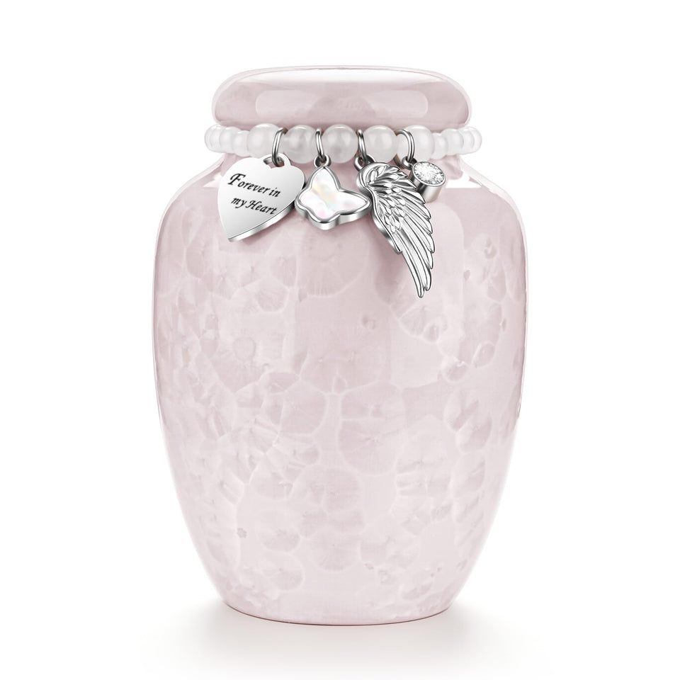 XIUDA small ceramic urn for ashes with serene glaze, ideal for home display