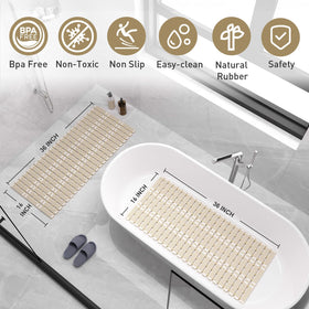 XIYUNTE bath mat with ridged protrusions for gentle foot pressure and fatigue relief