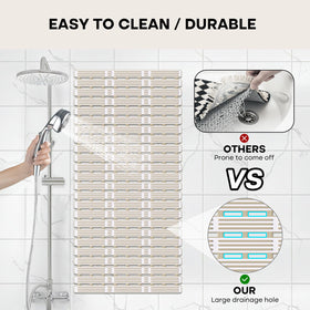 XIYUNTE non-slip mat stays secure inside the shower with strong suction