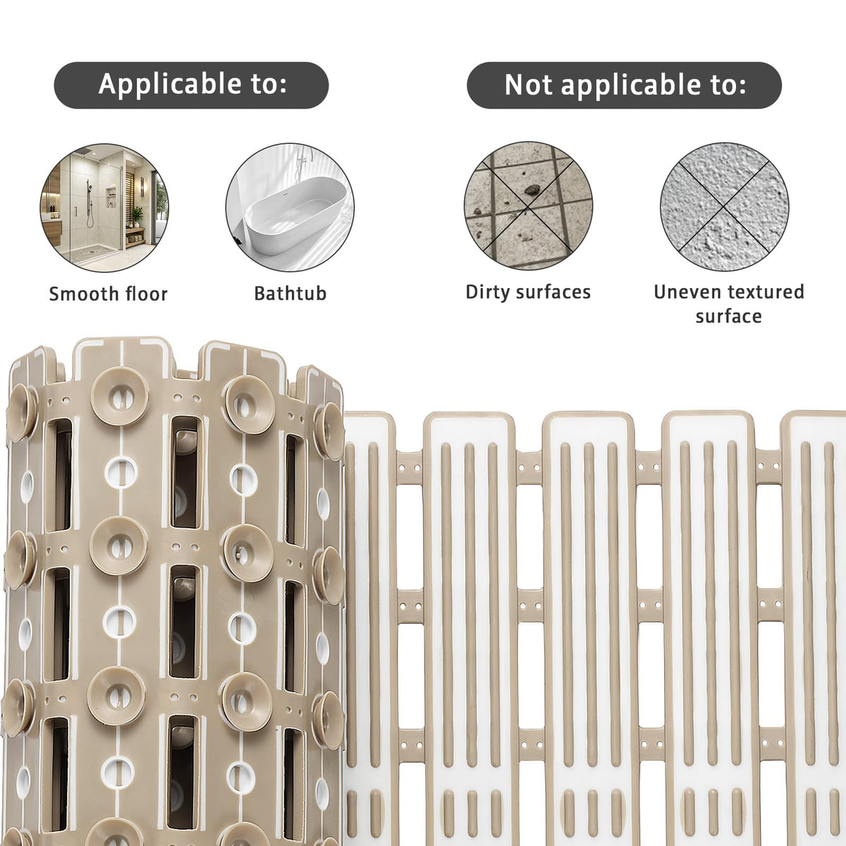 XIYUNTE textured surface increases friction for stable footing and confident steps