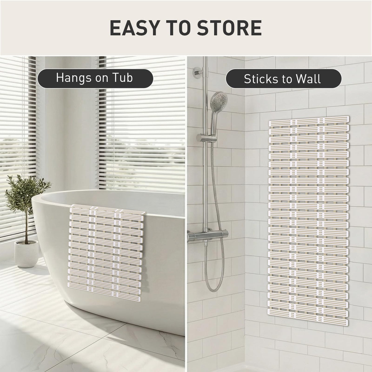 XIYUNTE tub mat adds a clean modern look while boosting safety