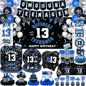 Xizondidi 13th birthday backdrop enhances teen party photos.