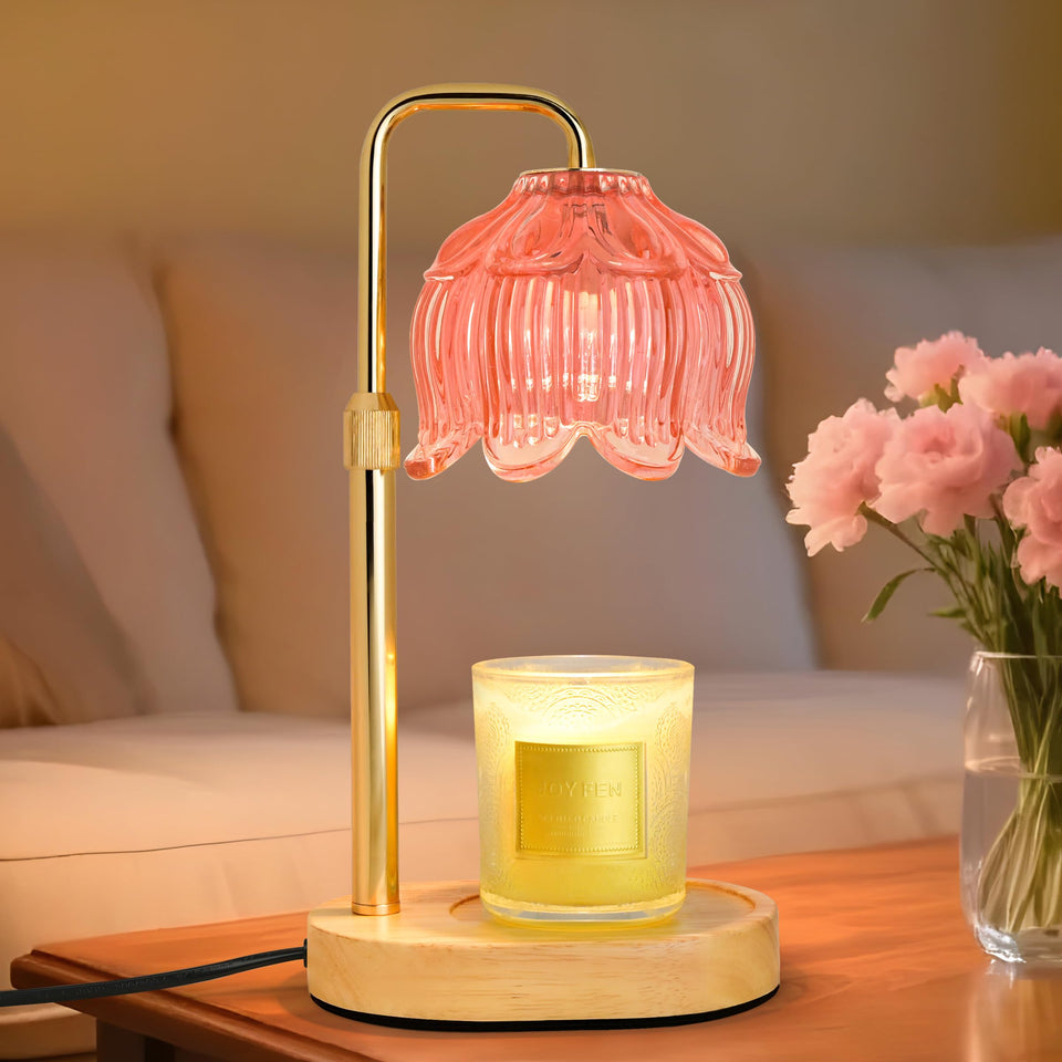 XJZJY candle warmer lamp with timer dimmer for flame-free fragrance in any room