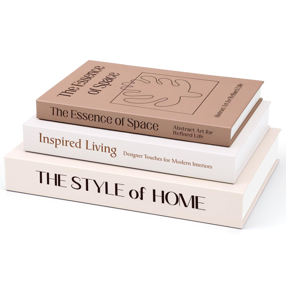 XKDOUS decorative books on a shelf with hidden storage for remotes and keepsakes.