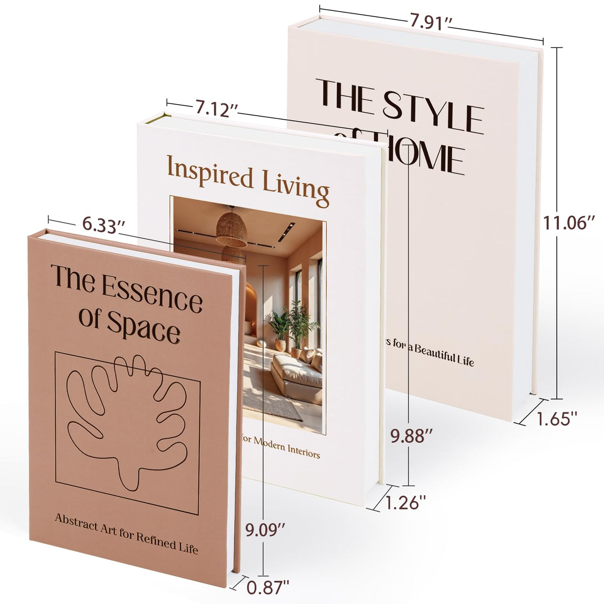 XKDOUS three-tone set in brown, beige, and khaki creates a modern living room display.