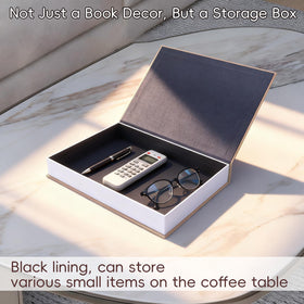 Hidden storage helps keep remotes and keepsakes out of sight.