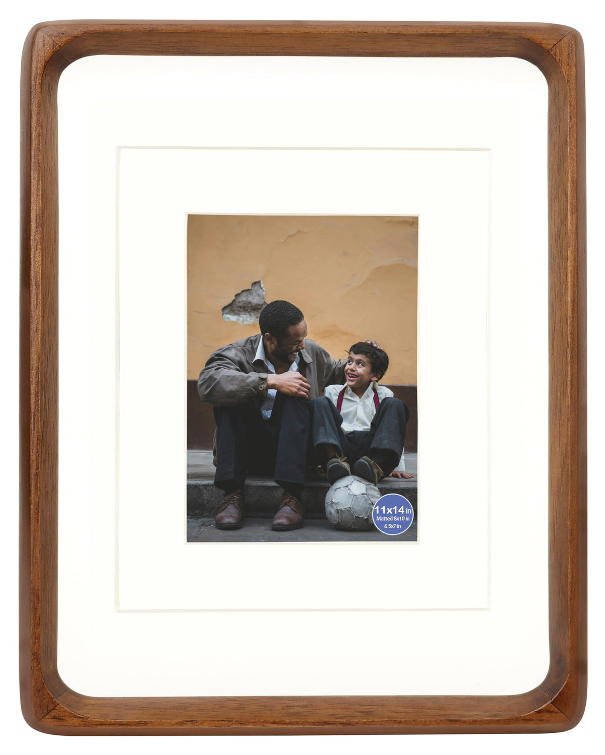 XKIILH walnut 11x14 frame with real glass offers a clear view for cherished memories.