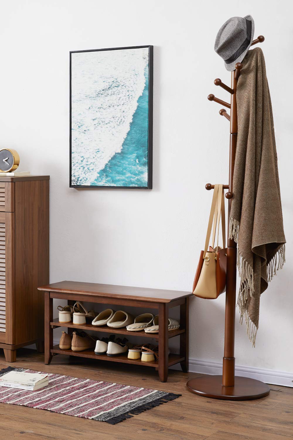 XKZG storage bench in hallway setup for entryway organization