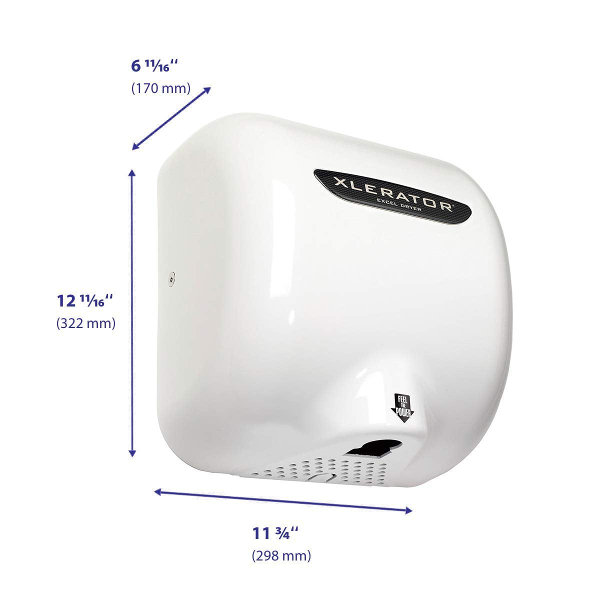 XLERATOR XL-BW 1.1-noise-reduction nozzle shown during use.