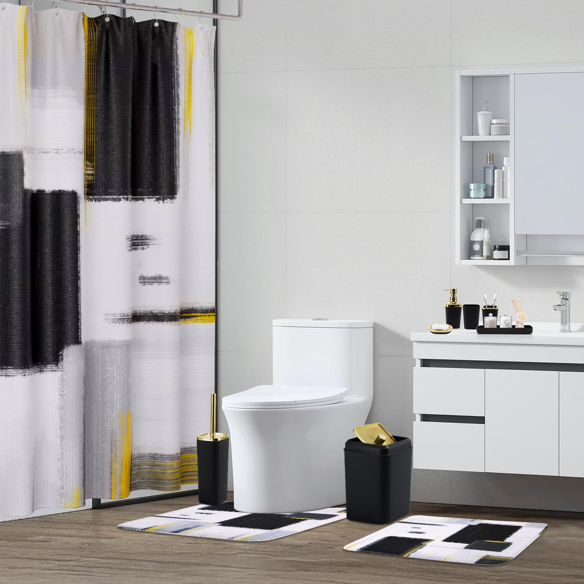 XLHOMO shower curtain hooks keep curtain securely in place