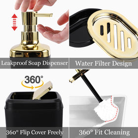 XLHOMO bathroom trash can adds tidy, water-safe waste disposal