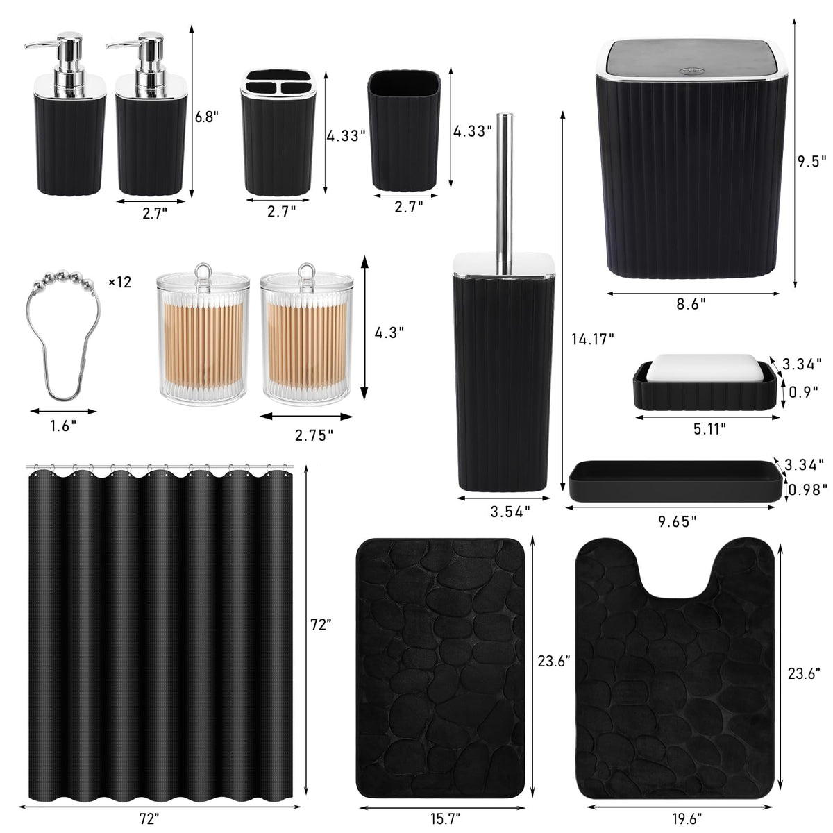 XLHOMO soap dispensers duo for convenient handwashing and organization